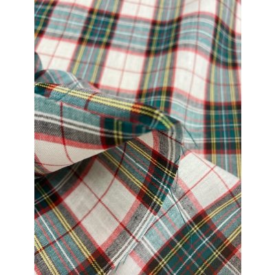 画像4: 生地：チェック織り柄（緑赤）