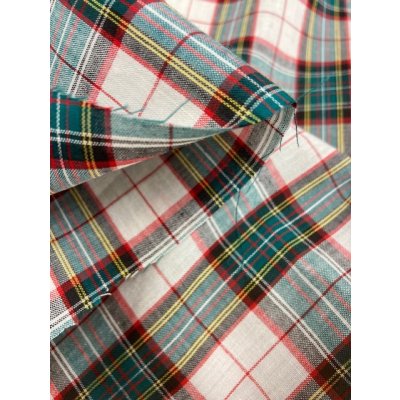 画像6: 生地：チェック織り柄（緑赤）