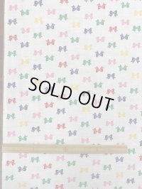 生地：リボン柄コットン（白）