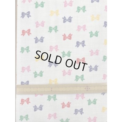 画像2: 生地：リボン柄コットン（白）