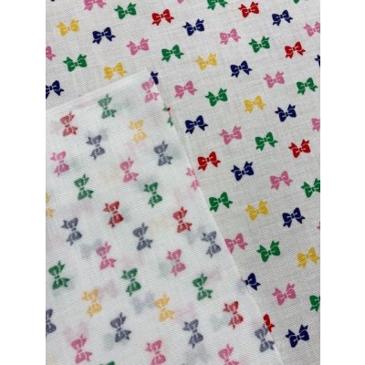 画像3: 生地：リボン柄コットン（白）