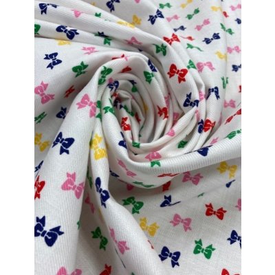 画像5: 生地：リボン柄コットン（白）