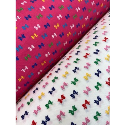 画像6: 生地：リボン柄コットン（白）