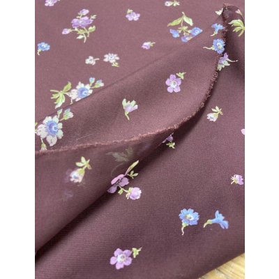 画像4: 生地：ポリエステル花柄（赤茶）