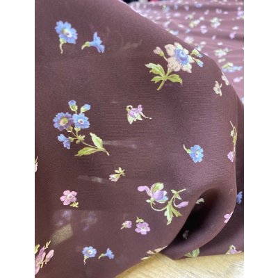 画像5: 生地：ポリエステル花柄（赤茶）