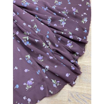 画像6: 生地：ポリエステル花柄（赤茶）