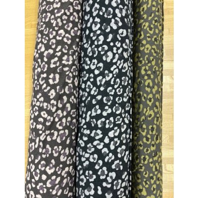 画像7: 生地：ヒョウ柄２wayニット（黒／グレー）