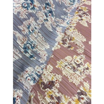 画像6: 生地：ストライプ織り花柄（ピンク）