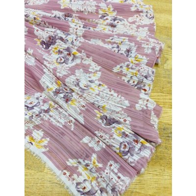 画像4: 生地：ストライプ織り花柄（ピンク）