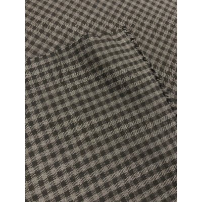 画像3: 生地：ギンガムチェック柄ポリストレッチ（チャコール／黒）