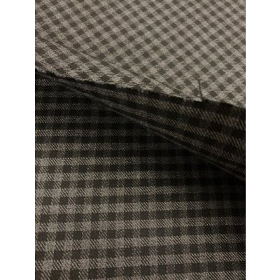 画像4: 生地：ギンガムチェック柄ポリストレッチ（チャコール／黒）