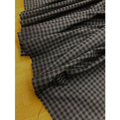 画像5: 生地：ギンガムチェック柄ポリストレッチ（チャコール／黒）