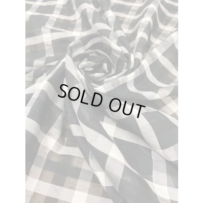 画像6: 生地:綿ポリ格子柄(黒)