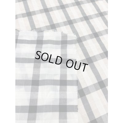 画像3: 生地:綿ポリ格子柄(白)