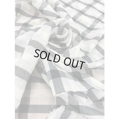 画像6: 生地:綿ポリ格子柄(白)