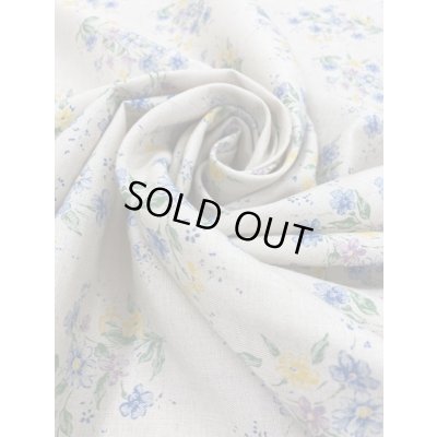画像6: 生地：ブーケ柄綿麻（生成／ブルー）