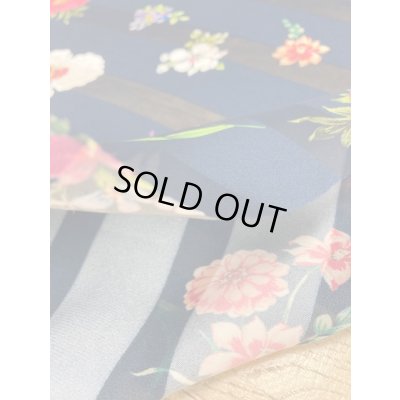 画像4: 生地：シアーストライプ×ボタニカル（紺）