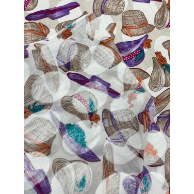 画像3: 生地：帽子柄コットン（白）