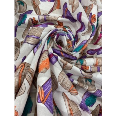 画像5: 生地：帽子柄コットン（白）