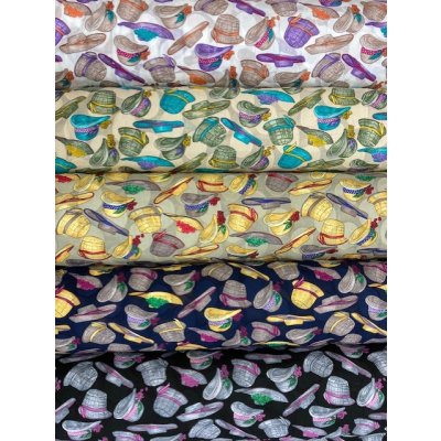 画像7: 生地:帽子柄コットン(クリーム)