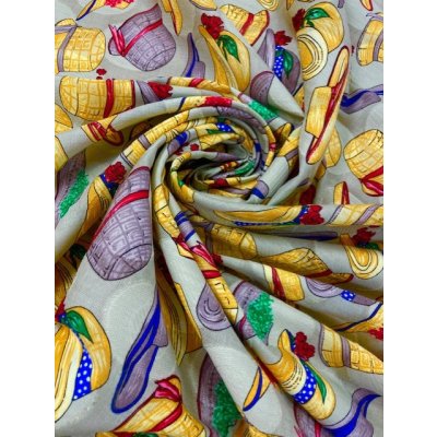 画像5: 生地：帽子柄コットン（薄緑）