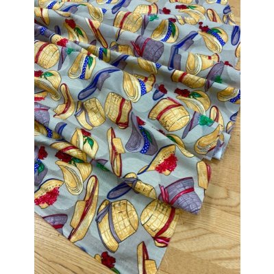 画像6: 生地：帽子柄コットン（薄緑）