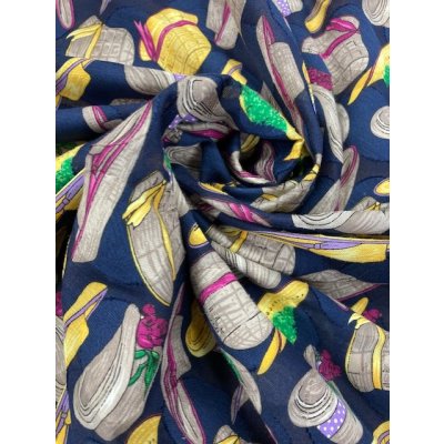 画像5: 生地：帽子柄コットン（紺）