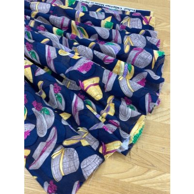 画像6: 生地：帽子柄コットン（紺）