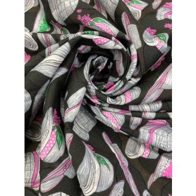 画像5: 生地：帽子柄コットン（黒）