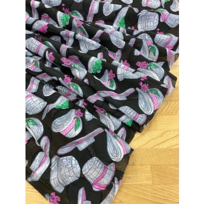 画像6: 生地：帽子柄コットン（黒）