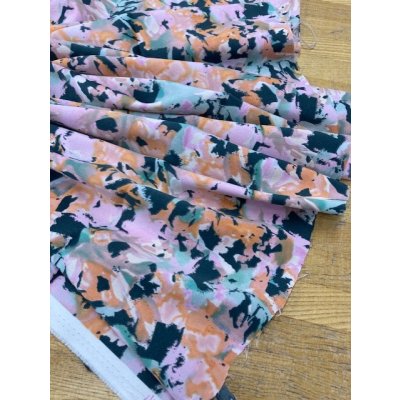 画像6: 生地：花柄ポリストレッチ生地 （ピンク）