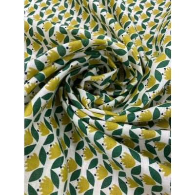 画像5: 生地：レトロ柄綿麻（生成）