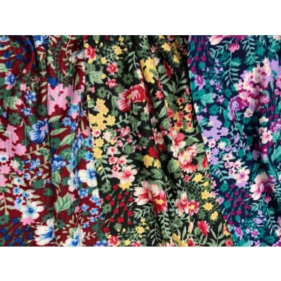 画像7: 生地：花柄ポリエステルニット（黒）