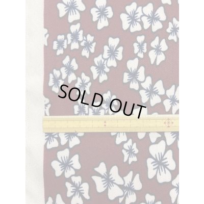 画像2: 生地：レトロ花柄ポリエステルニット（エンジ）