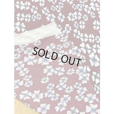 画像3: 生地：レトロ花柄ポリエステルニット（エンジ）