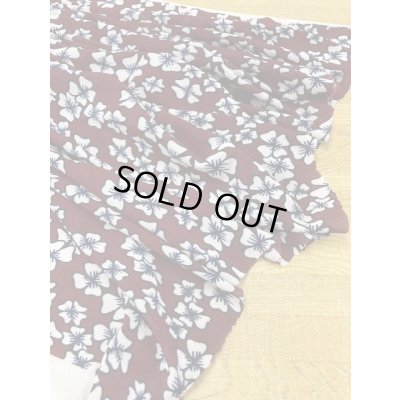 画像6: 生地：レトロ花柄ポリエステルニット（エンジ）