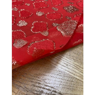 画像4: 生地：ポリエステルシフォン（赤／ゴールド）