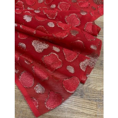 画像7: 生地：ポリエステルシフォン（赤／ゴールド）