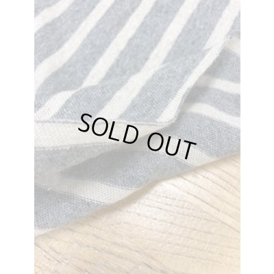 画像3: 生地：TOPボーダー天竺（チャコール杢／キナリ）
