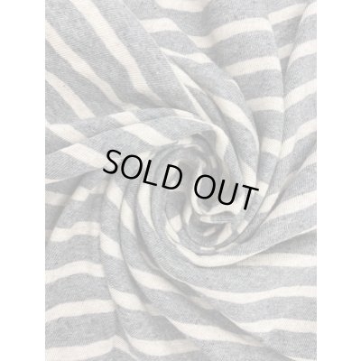 画像5: 生地：TOPボーダー天竺（チャコール杢／キナリ）