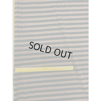 画像1: 生地：綿ボーダー天竺（茶／黒）