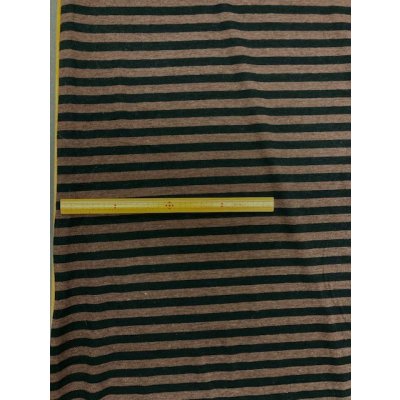 画像3: 生地：綿ボーダー天竺（茶／黒）