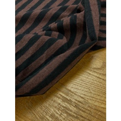 画像5: 生地：綿ボーダー天竺（茶／黒）