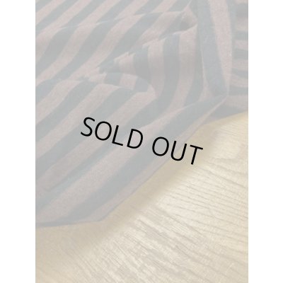 画像5: 生地：綿ボーダー天竺（茶／黒）