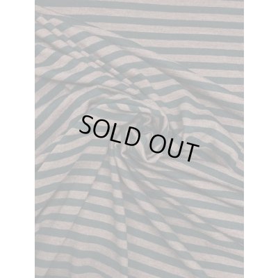 画像6: 生地：綿ボーダー天竺（茶／黒）