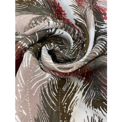 画像8: 生地:葉っぱ柄リネン(赤系)