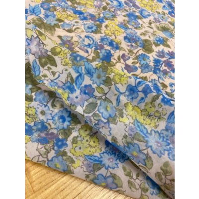 画像4: 生地:花柄ポリエステル(生成/ブルー)