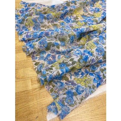 画像5: 生地:花柄ポリエステル(生成/ブルー)