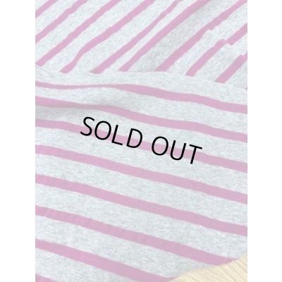 画像3: 生地：ボーダー柄フライスニット（グレー／紫）