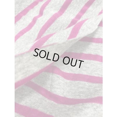 画像4: 生地：ボーダー柄フライスニット（グレー／紫）